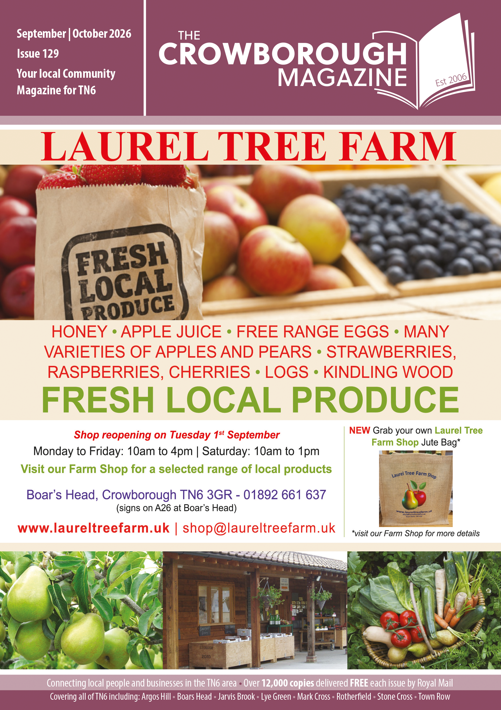 Current edition front cover featuring Laurel Tree Farm